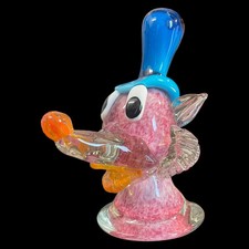 Cane clown pagliaccio in Vetro sommerso di Murano Vintage
