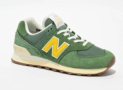 Women's New Balance 574 - Mallard Green/Ginger Lemon