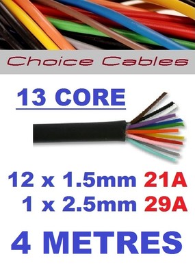 13 Core Cable 13 X 1.5mm2 - 12V/24V - Per Metre