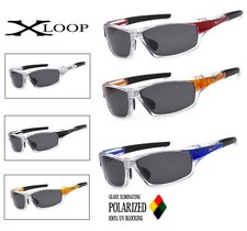 X-Loop Wraparound Polarized Men's Sunglasses XL610PZ  NEW  FREE Shipping 