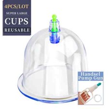 4 Big Size Plastic Vacuum Cups Cups Jar Massager Vacuum Cupping Massager 9.5CM
