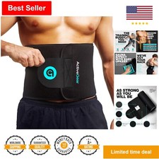 Slim Body Sweat Wrap - Waist Trimmer Belt for Stomach Back Support - Blue