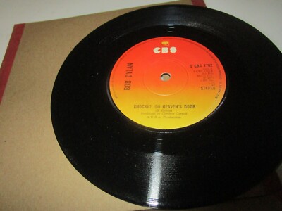 Bob Dylan Knockin' On Heaven's Door CBS Records S CBS 1762 UK Vinyl 7'' Single