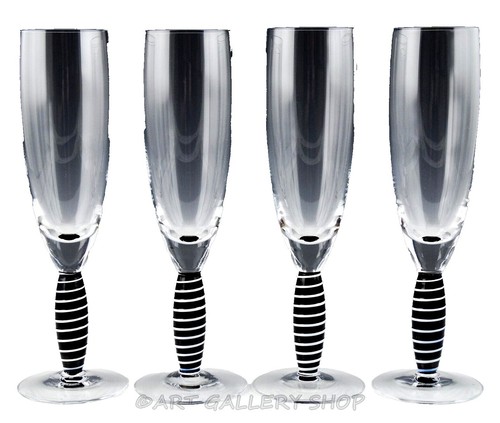 Kosta Boda Ken DoneシャンパングラスPalm Tree Kosta Boda Ken Done Palm Tree Fluted Champagnes Art Glass Signed