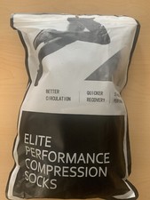 5 Pairs Elite Performance Compression Socks -Size S/M Black - Ankle/ Cut down