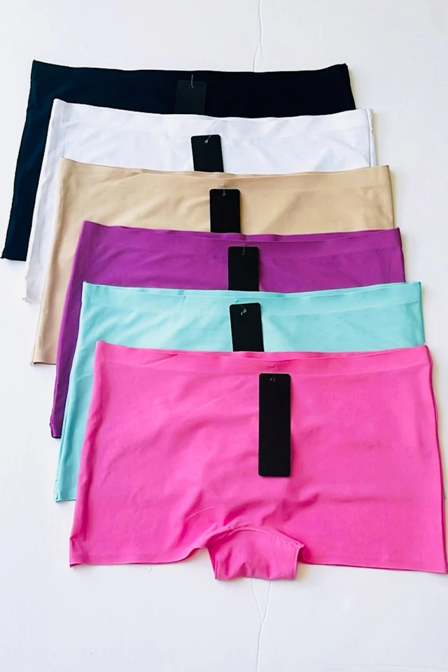 Boyshort No Show Seamless short Lot 6/12 Women's Boxer brief Panties Underwear 7 - Image 2 of 4