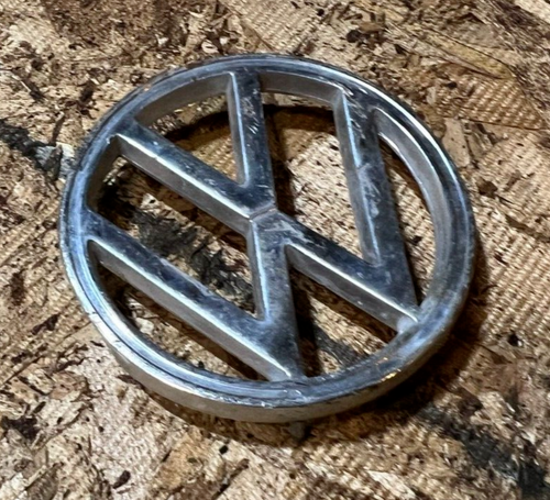 Vintage Aluminum Volkswagen VW Emblem 3.25" Diameter # 113-853 Free Ship B18 - Picture 4 of 5