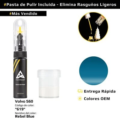 Pintura de retoque para Volvo S60 codigo: 619 Rebel Blue - Imagen 1 de 4