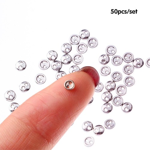 Handmade Metal Fabric Sewing Buttons Round Buttons Doll Button Apparel Sewing - Picture 10 of 16