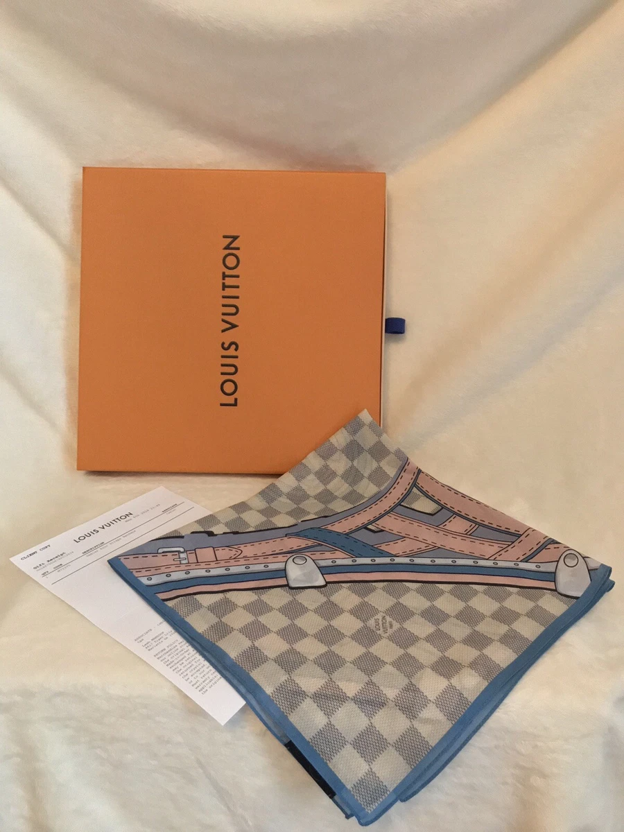 Louis Vuitton Blue Damier Scarf