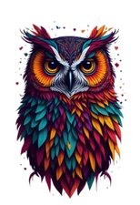 Owl Sticker (3 Inch) Street Art Urban Edgy Hip Hop Grunge Bold Colorful