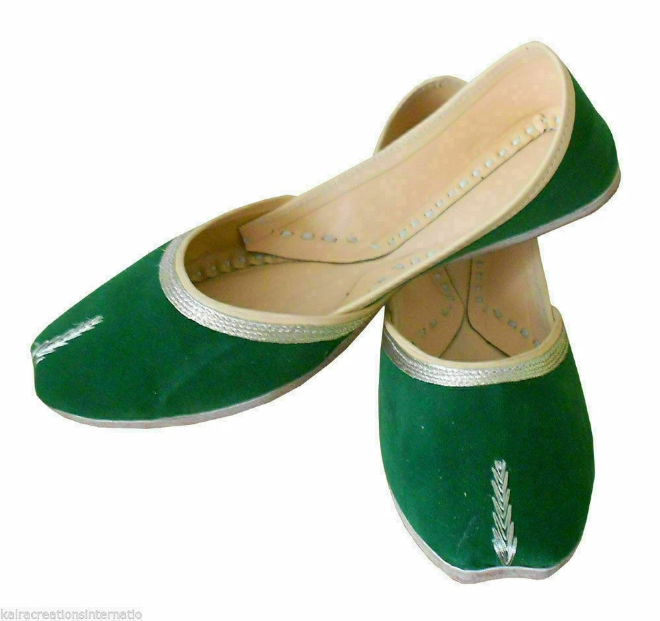 Zapatos de mujer indios hechos a mano de cuero jutties mocasines chanclas Mojaries EE. UU. 7 Foto 2 de 4