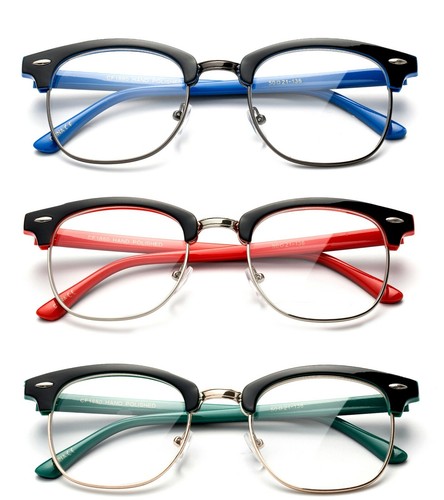 Reading Glasses Horned Rim Half Frame Reading Glasses Vintage Retro Men Women - Picture 10 of 37