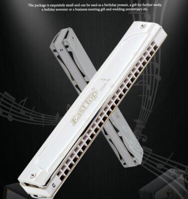 EASTTOP 24 Holes Tremolo Harmonica Key of C Professional Tremolo Mouth Organ New