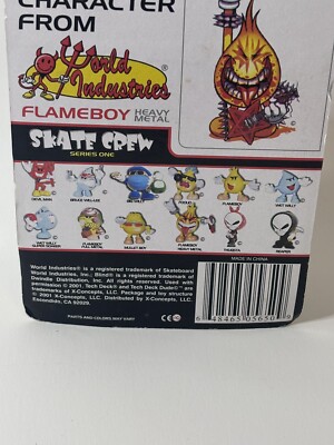 Figurine Tech Deck World Industries Dude Flameboy Heavy Metal Series 1 2001 Vintage