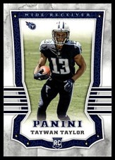 Taywan Taylor 2017 Panini Rookie Card  #165