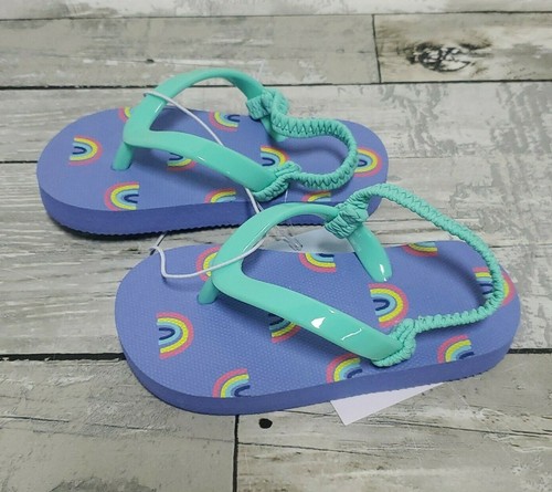 Infradito Cat & Jack - blu Adrian Rainbow - sandali bambino - scarpa taglia S 5/6 - Foto 6 di 12