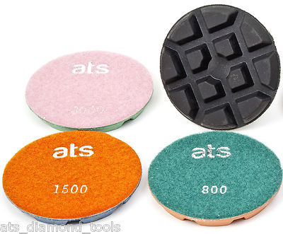 100 mm (4'') Professionelle Nass Diamantharz Marmor Boden Polierpads Pucks UK