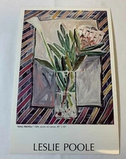1989 art gallery exhibition card~ LESLIE POOLE ~ 5.5x8.5