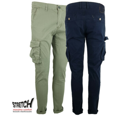 Jeans Con Tasche Laterali a Pantaloni da uomo
