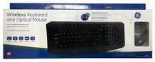 GE 2.4GHz Wireless Multimedia Keyboard  Mouse 1600dpi, 10 Hot Keys, 26 FT range