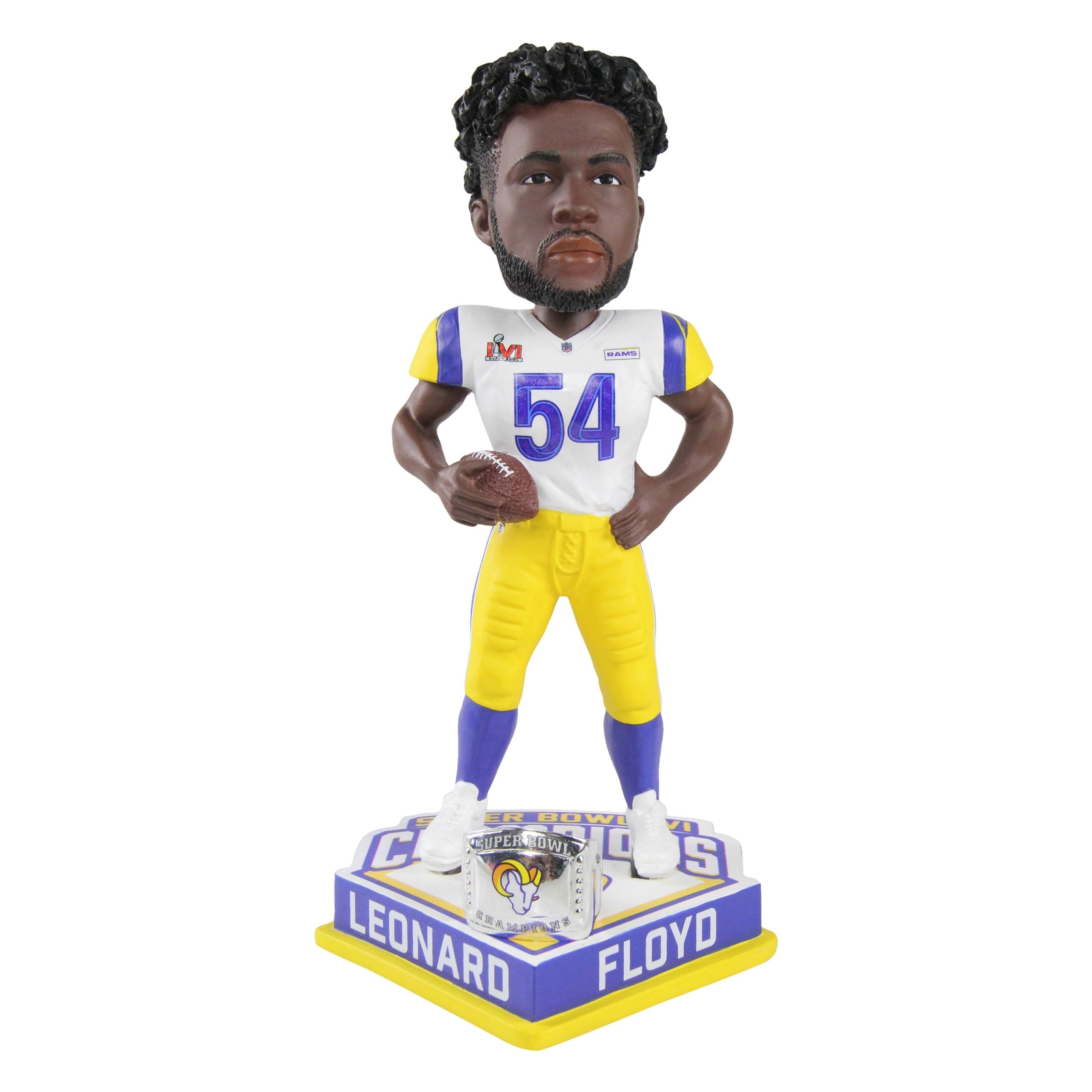 Leonard Floyd Los Angeles Rams Super Bowl LVI Champions Bobblehead NFL Football