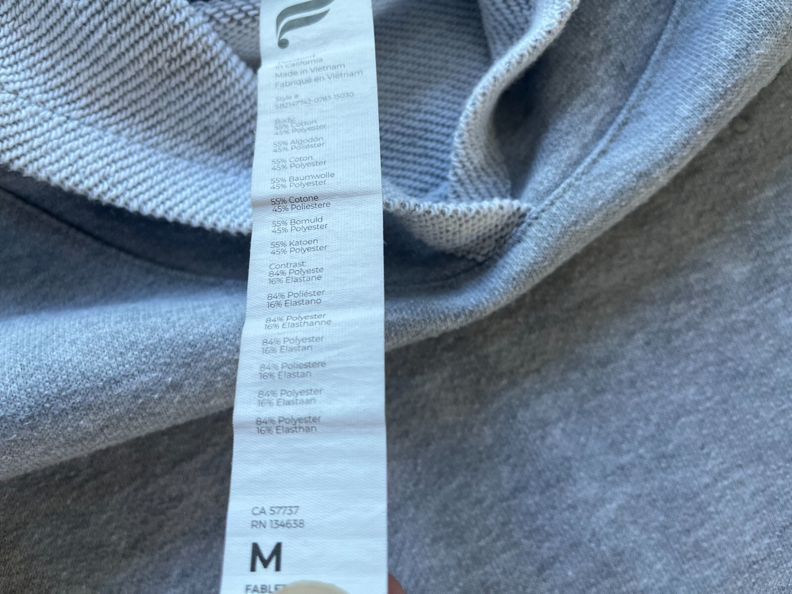 FABLETICS SHORT SLEEVE WORKOUT PULLOVER TERRY HOO… - image 7