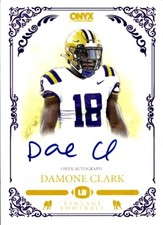 2022 Onyx Vintage Collection Damone Clark LSU Tigers On Card Auto