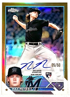 2023 Topps Chrome MAX MEYER Rookie Auto Gold Refractor /50 RC 