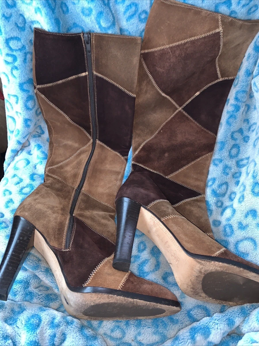 Patchwork boots best sale womens