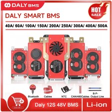 Daly Smart BMS 12S 48V 40A-500A Li-ion BMS Common Port with Balance  BT NTC Lot