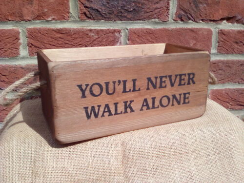 Anfield Road Liverpool rustic wooden football storage box.  Fab gift - Picture 1 of 2