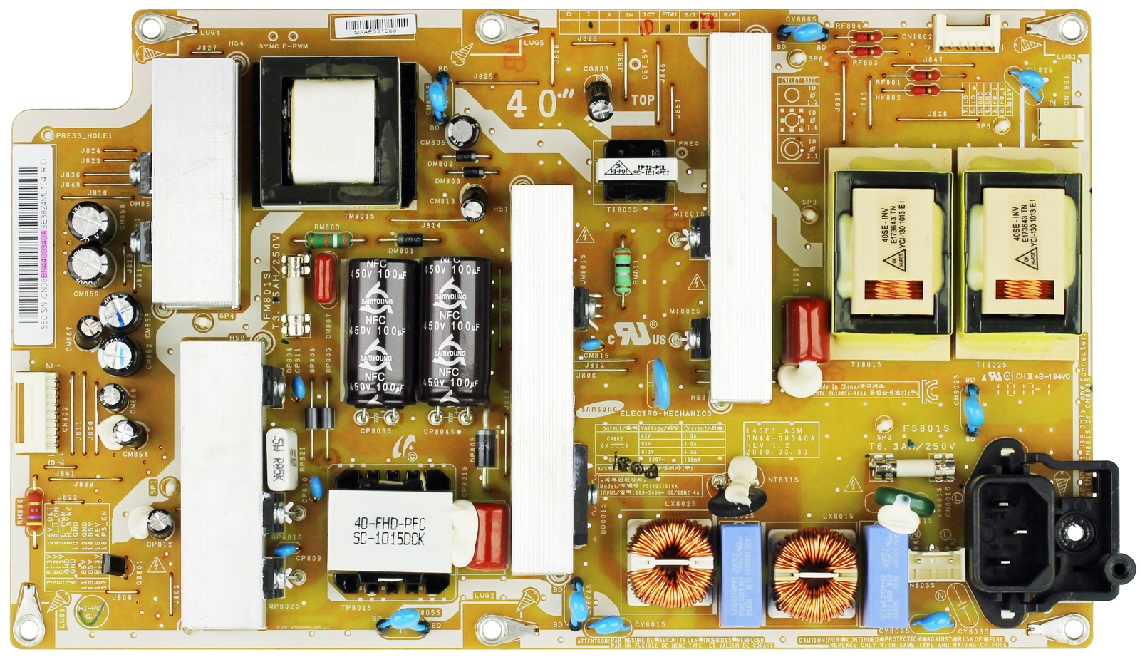 Samsung BN44-00340A Power Supply / Backlight Inverter