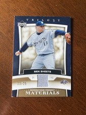 Ben Sheets Jersey Card, 23/25, 2005 Upper Deck Trilogy, #PR-BS