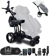 MGI Navigator Ai GPS+ Remote Control Electric Golf Push Cart Ultimate Bundle
