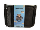 Pet Carrier 18”x12”x12” Grey/Black Canvas Exterior w/ Sherpa Lining New