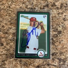 Bryan Anderson Signed 2010 Bowman Draft Rc Auto St. Louis Cardinals