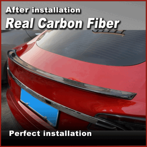 Se adapta a Tesla Model S 12-19 carbono alerón trasero maletero alerón ala labio - Imagen 5 de 13