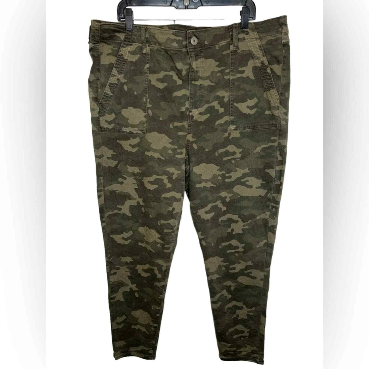 American Eagle Green Camo Gorpcore Hi-Rise Crop Stretch Jeggings Size 22