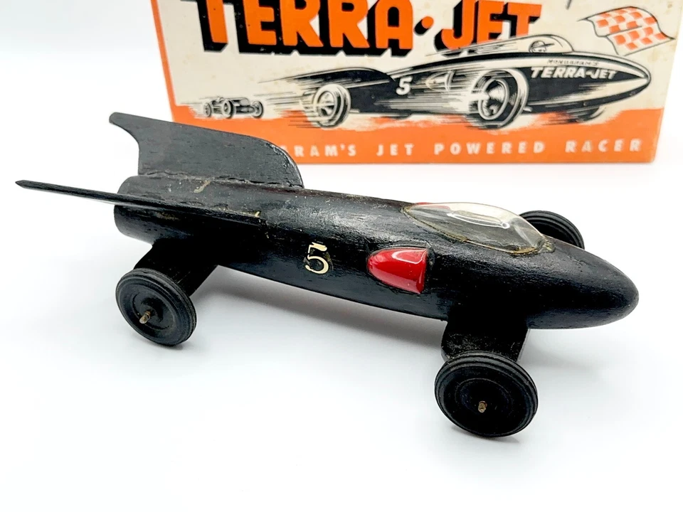 Vintage MONOGRAM MODELS Kit No. R-2 TERRA-JET Built Wood Futuristic Car SWEET! - Image 2 of 4