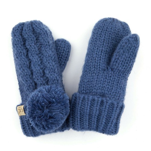 ScarvesMe C.C 3-9 years Children Girl Boy Kids Fuzzy Lining Knit Solid Gloves - Picture 3 of 14