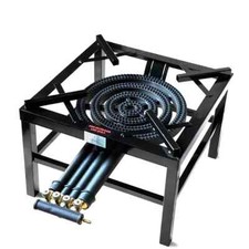 4 KEY HEAVY DUTY SINGLE CAST IRON LPG GAS BOILING RING BURNER CATERING STOVE