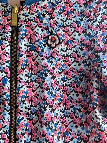 Scotch & Soda Girls Flower Reversible Full-Zip Bomber Jacket Pink Size 10 - Picture 2 of 9