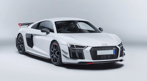 AUDI R8 WHITE DREAM SUPER HYPER CAR FRONT RIGHT SIDE PRINT PREMIUM POSTER - Picture 2 of 6