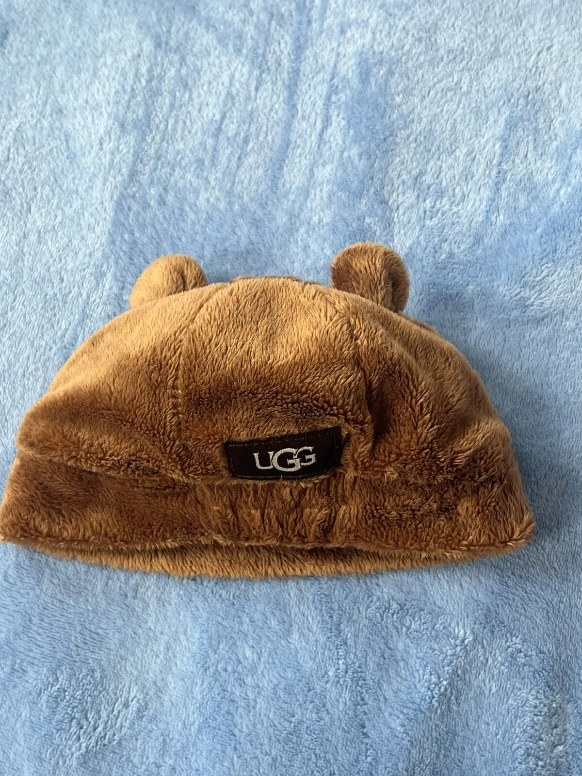 UGG Bixbee Chestnut Faux Fur Beanie O/S (baby/infant) Teddy Bear