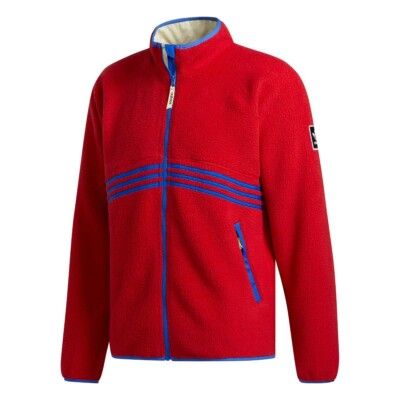 ADIDAS SHERPA FLEECE FULL ZIP JACKET RED XL DW4006 | eBay