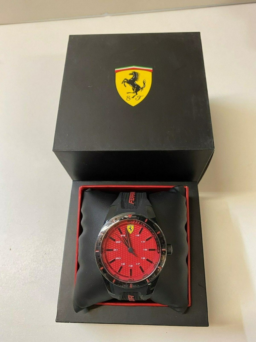 Ferrari Armbanduhr rot Gummi Armband, Uhr