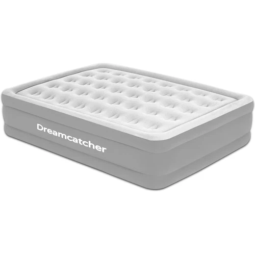 Double Air Bed Inflatable Mattress Built in 130W Pump & Storage Bag Plush Finish