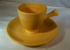 VINTAGE HOMER LAUGHLIN FIESTA YELLOW DEMITASSE OR AFTER DINNER CUP & SAUCER SET!