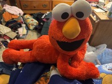 Large Elmo laying down plush Sesame Street 24" stuffed animal 2007 Fisher Price